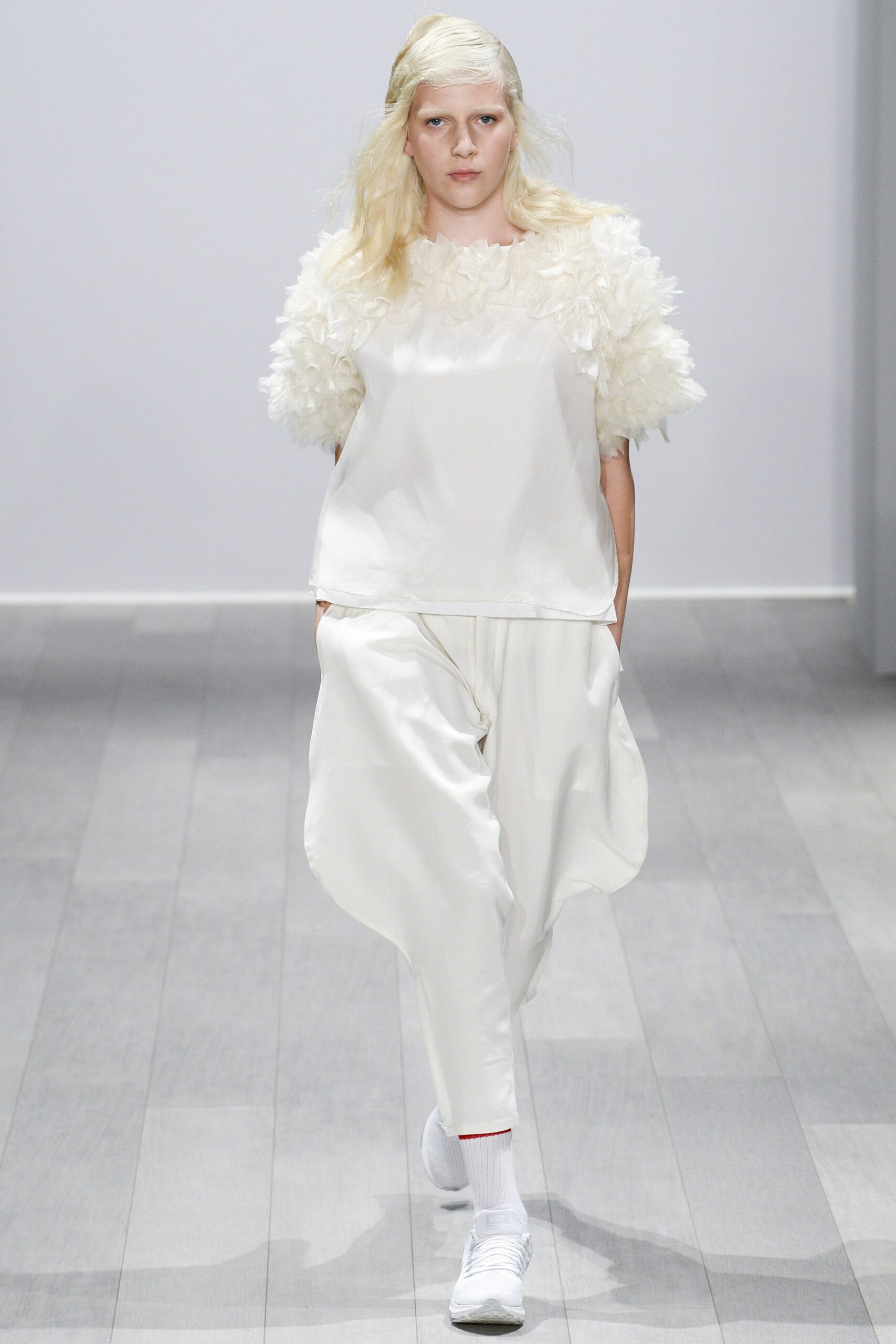 white relaxed top and pants