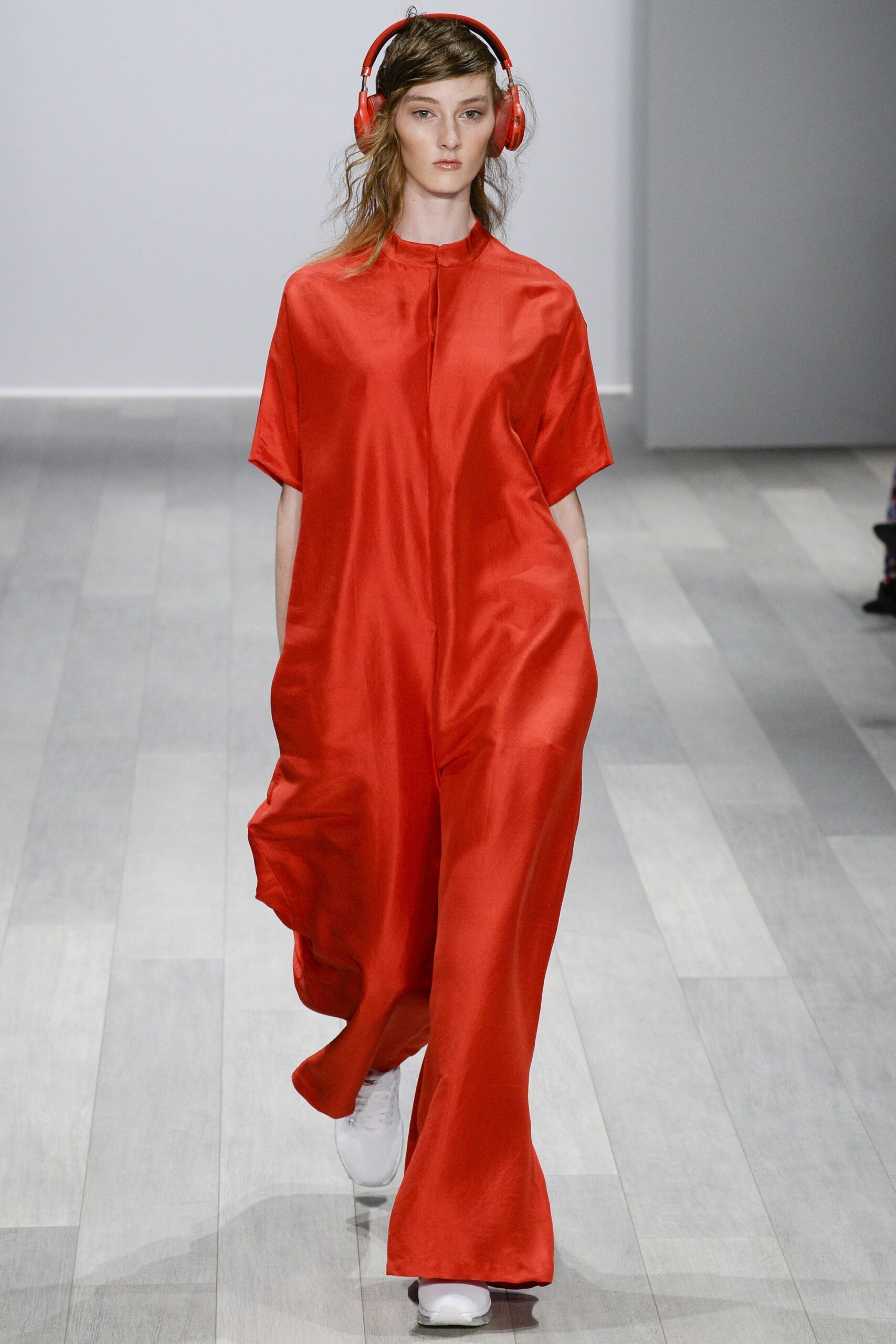 red silk relaxed maxi dress