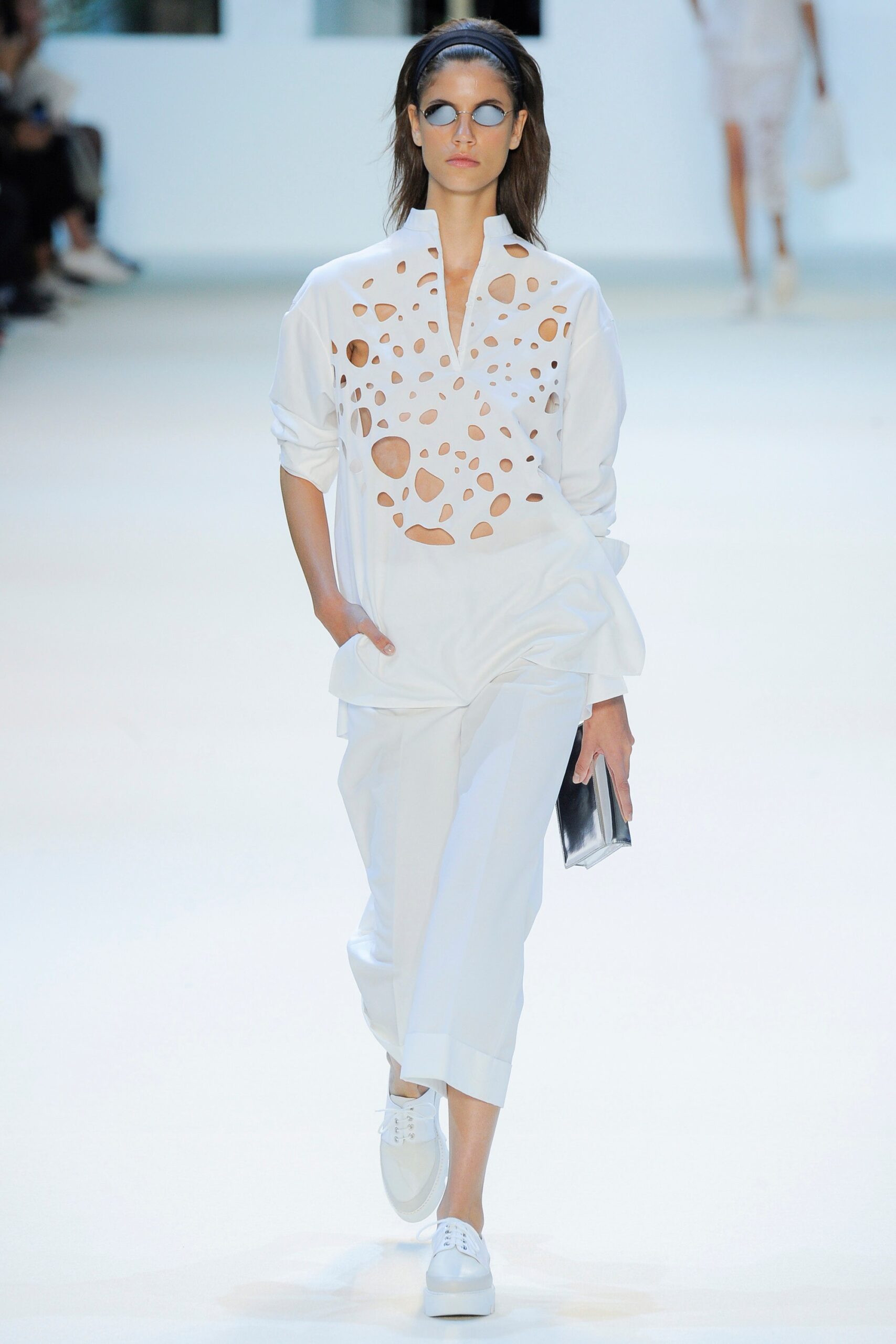 white relaxed shirt and pants