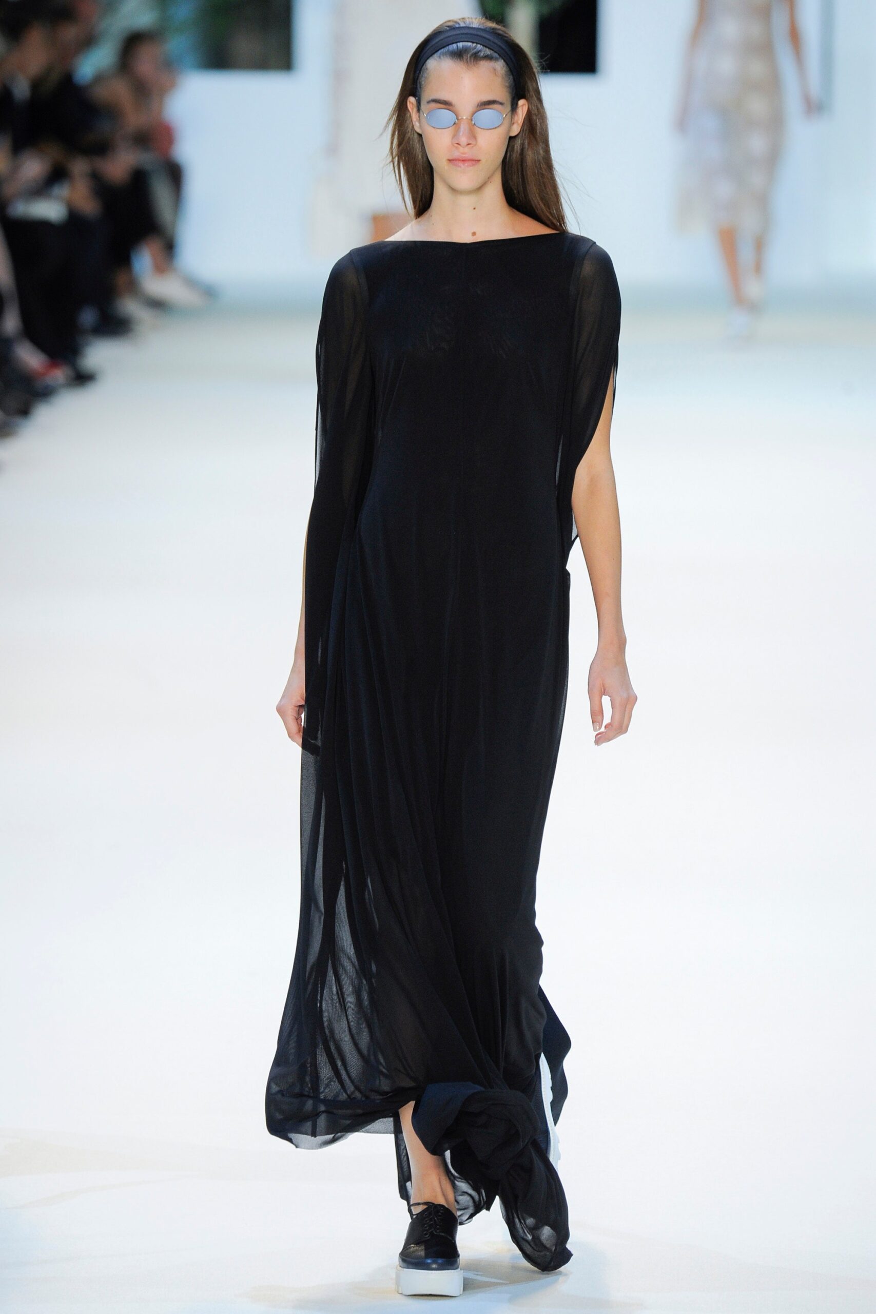 black flowing maxi dress