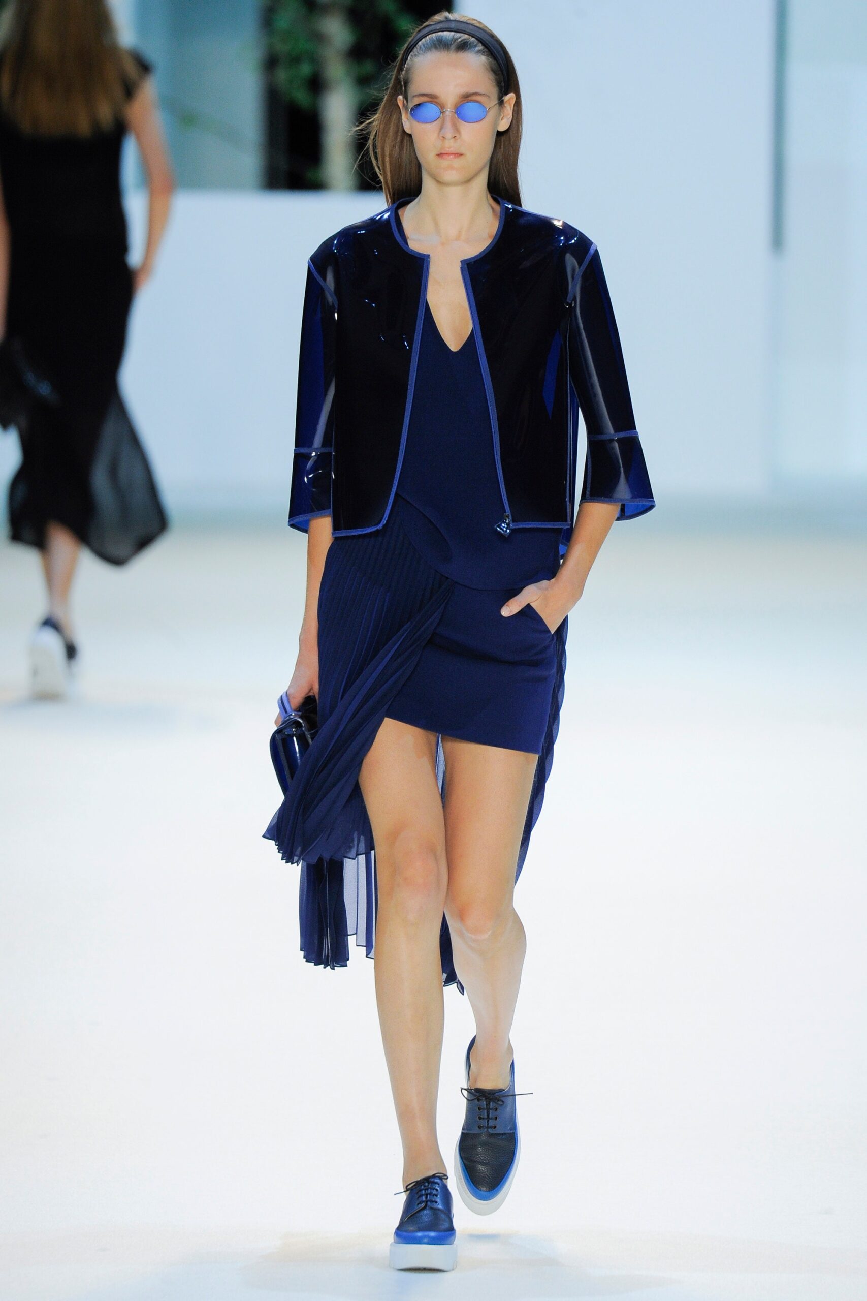 blue vinyl jacket and dress