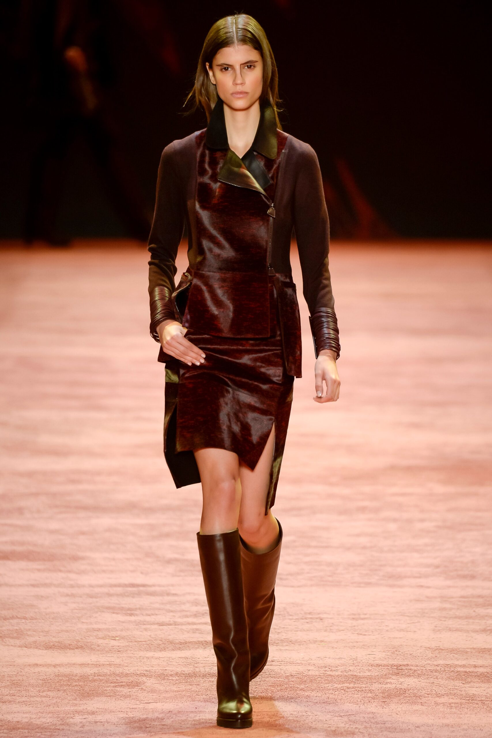 brown velvet sleeveless v-neck fitted belted mini dress