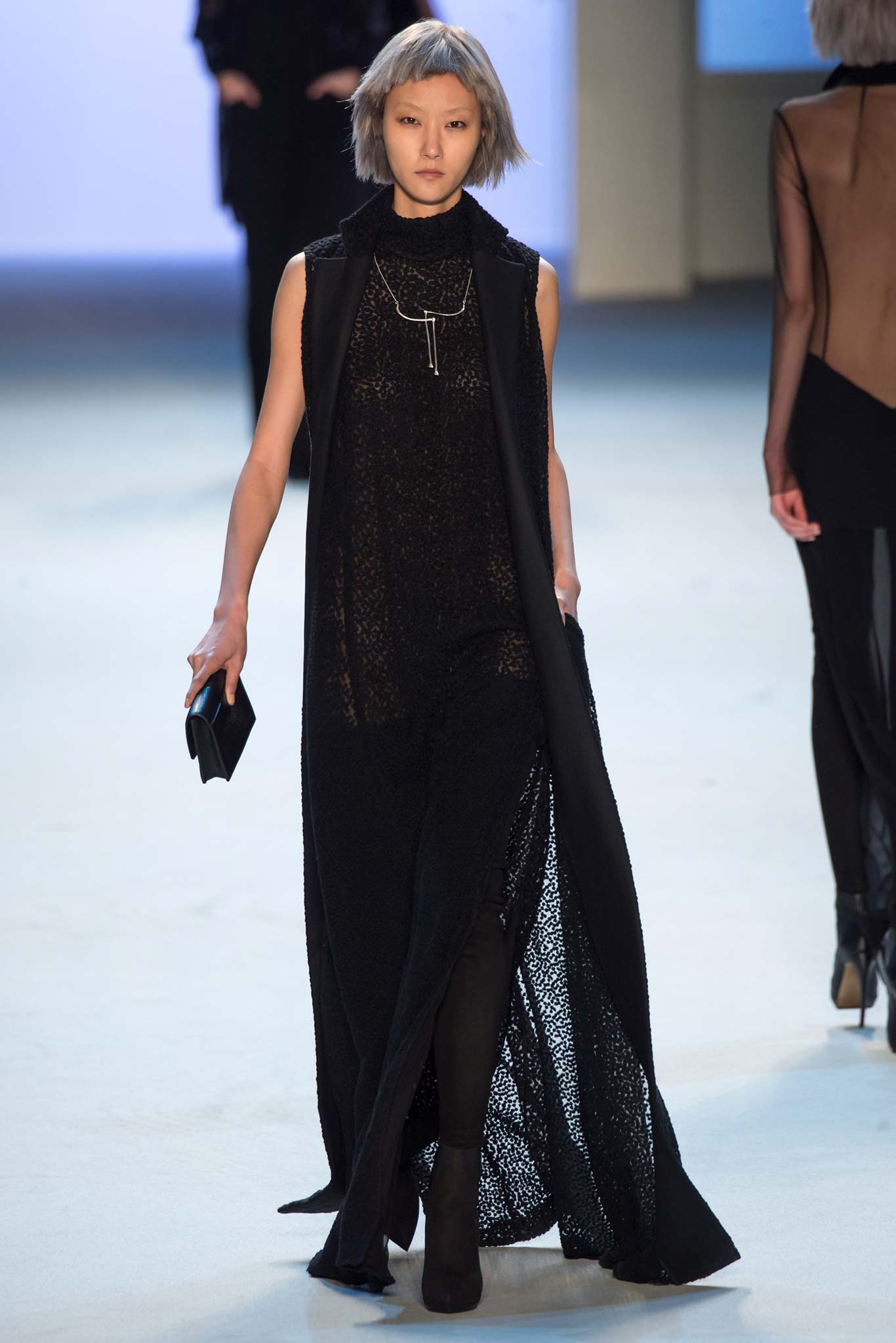 black lace midi dress