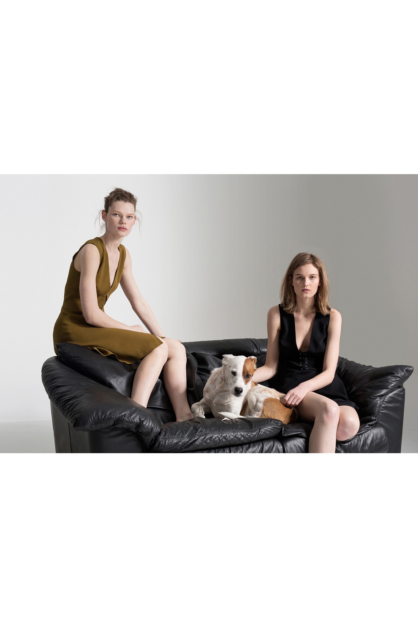 brown and black silk dresses