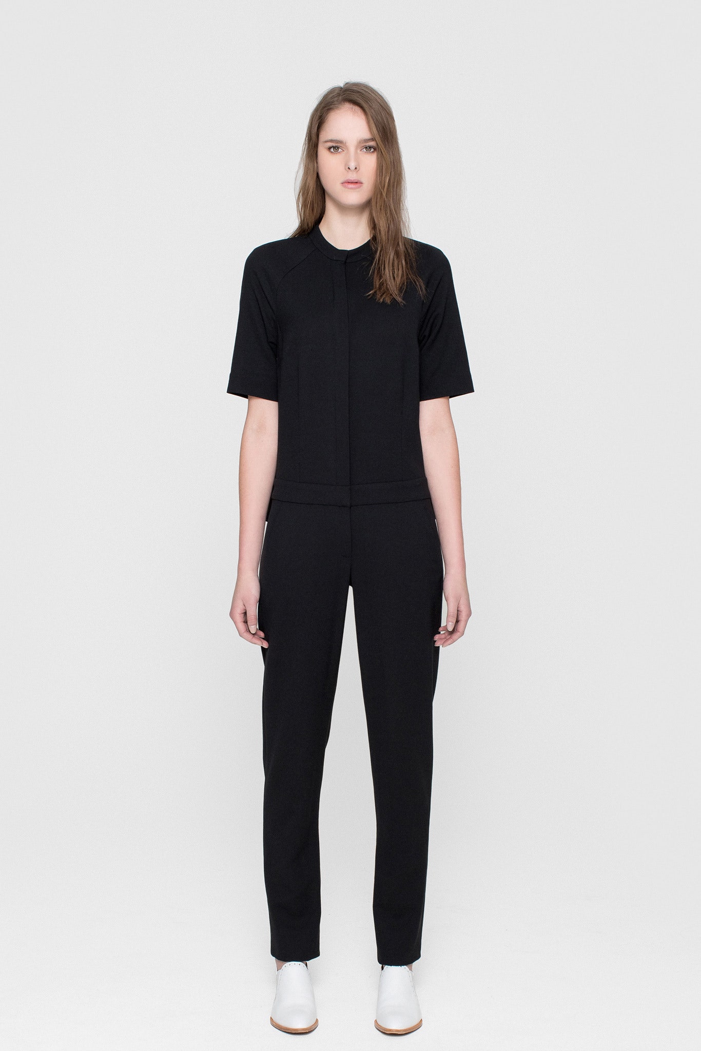 black fitted jumpsuit