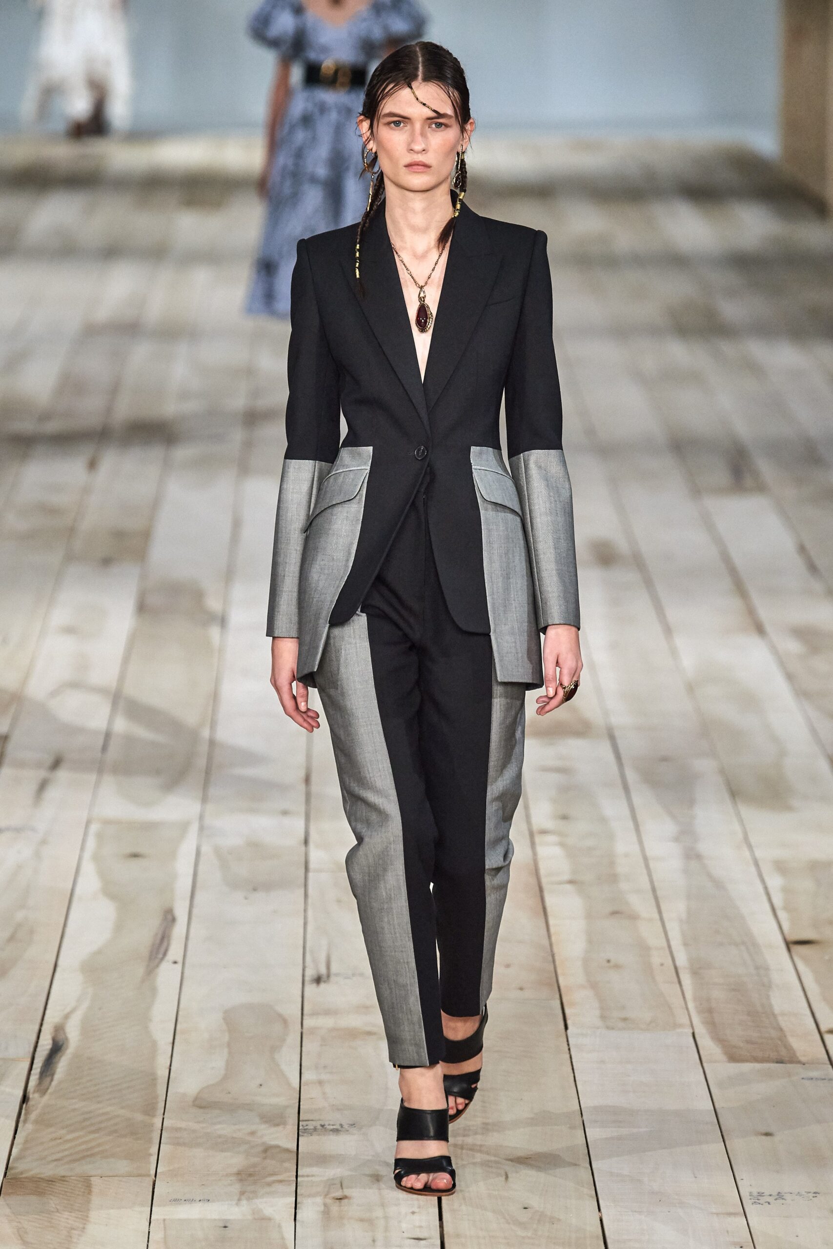 black and gray tailored suit