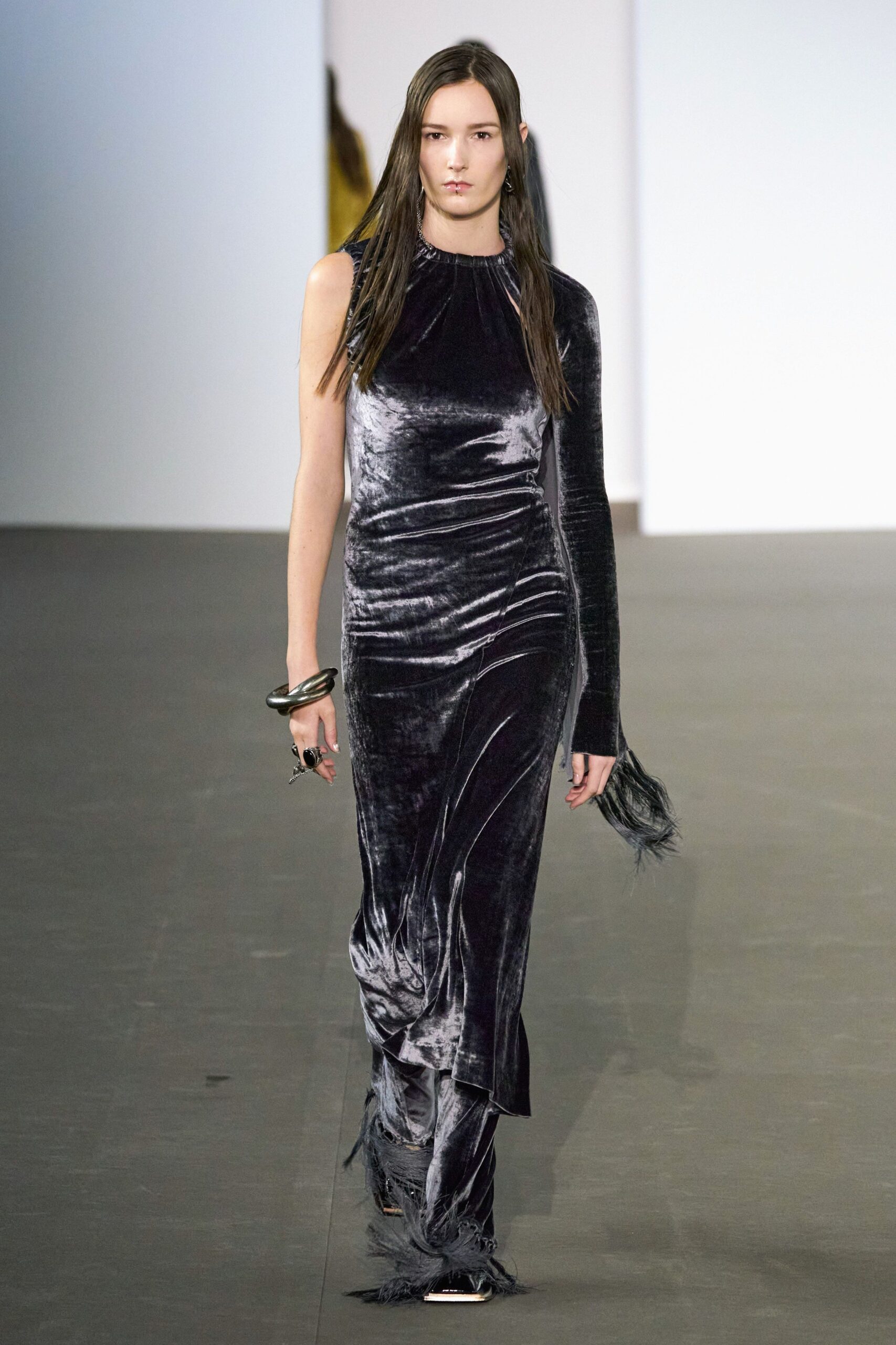 black velvet fitted dress