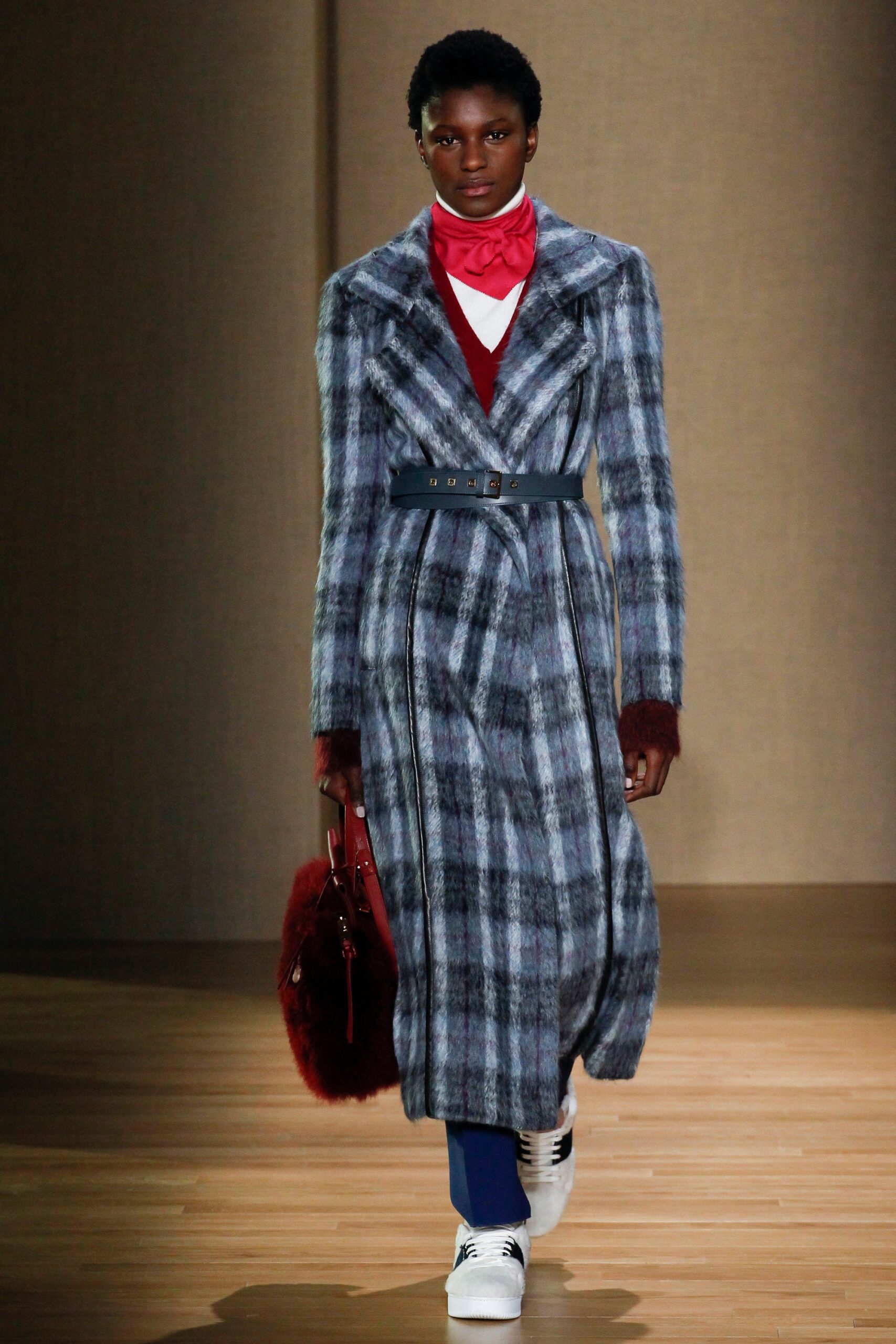 red fur bag