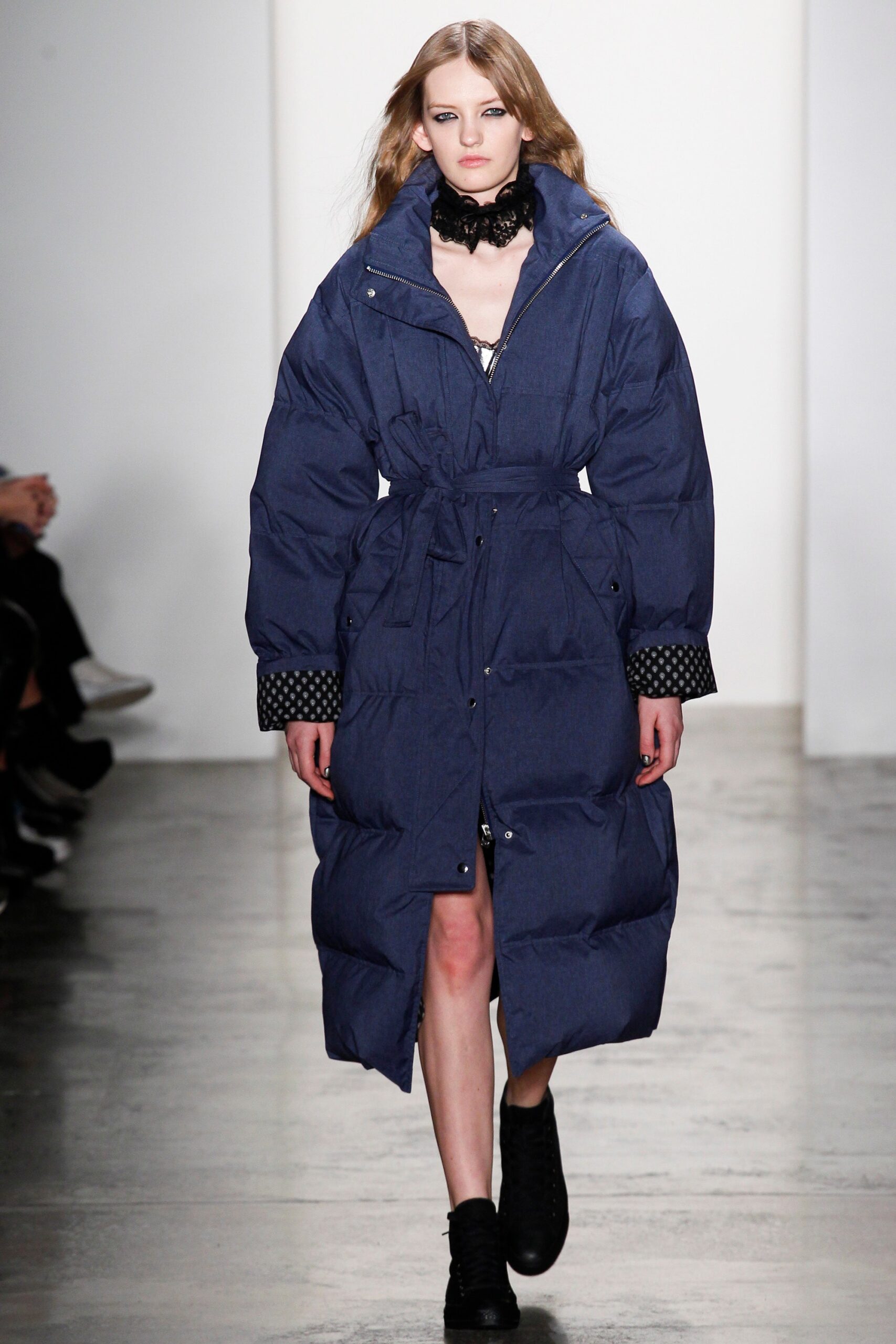 blue relaxed cotton coat