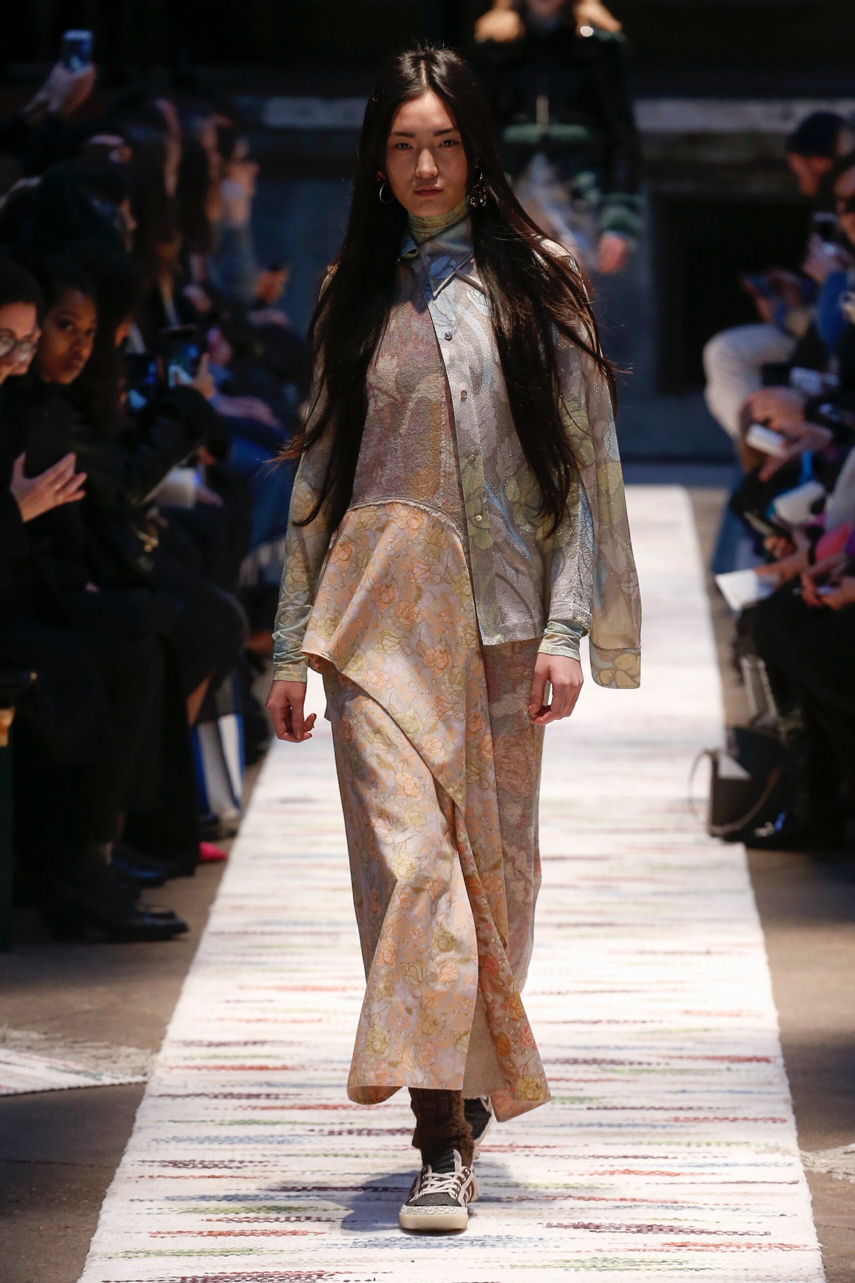 multi-colored silk dress and shirt