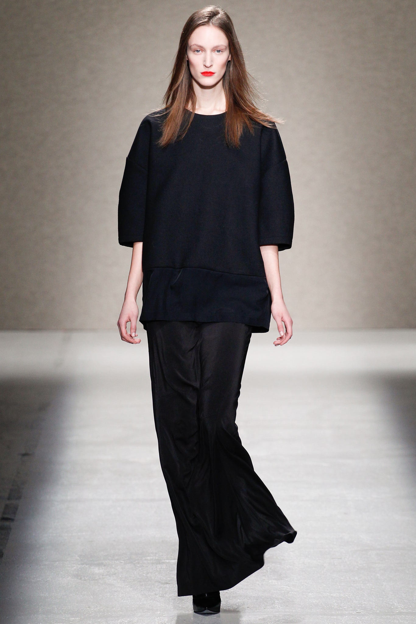 black silk fitted flared pants