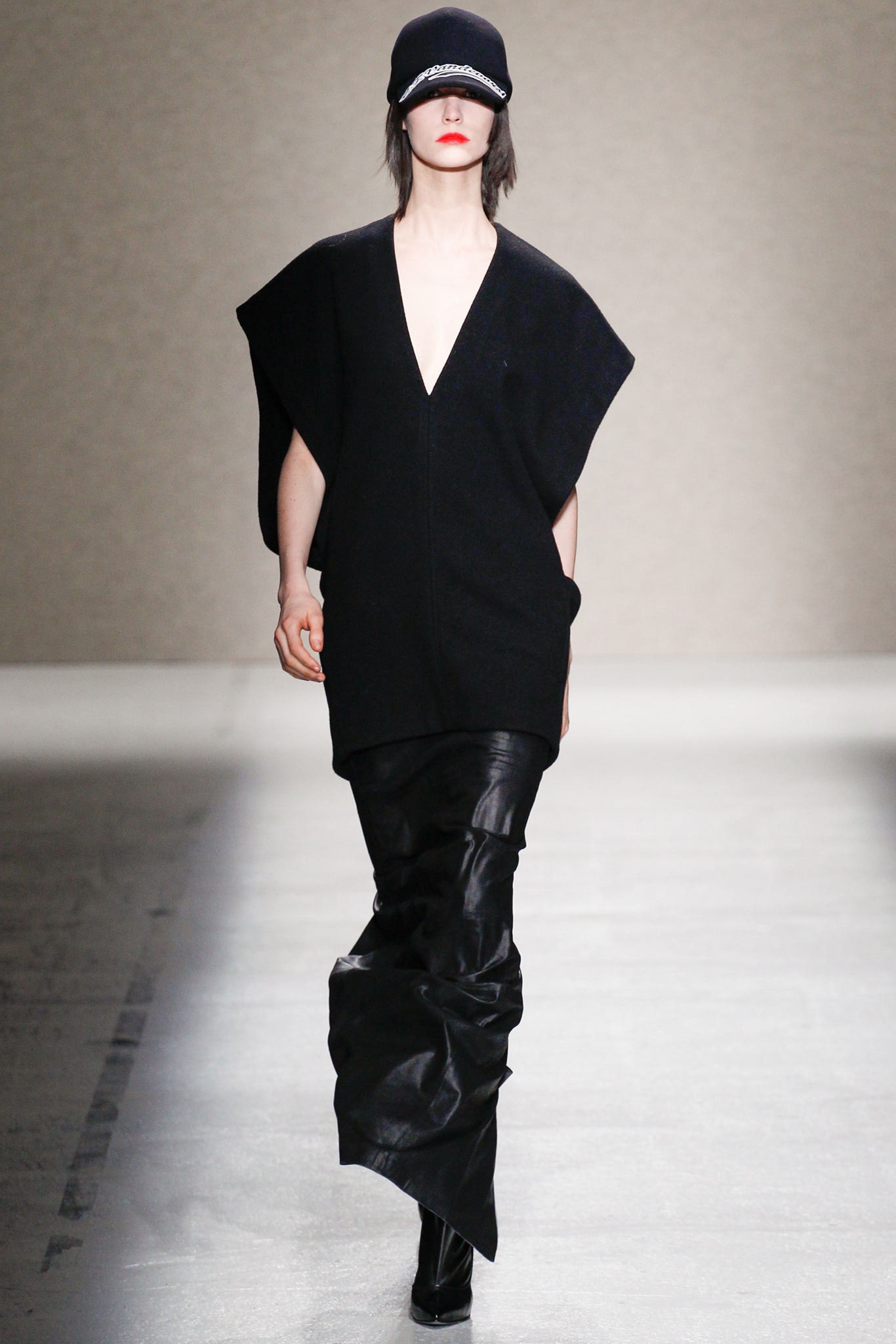 black leather fitted zippered pants