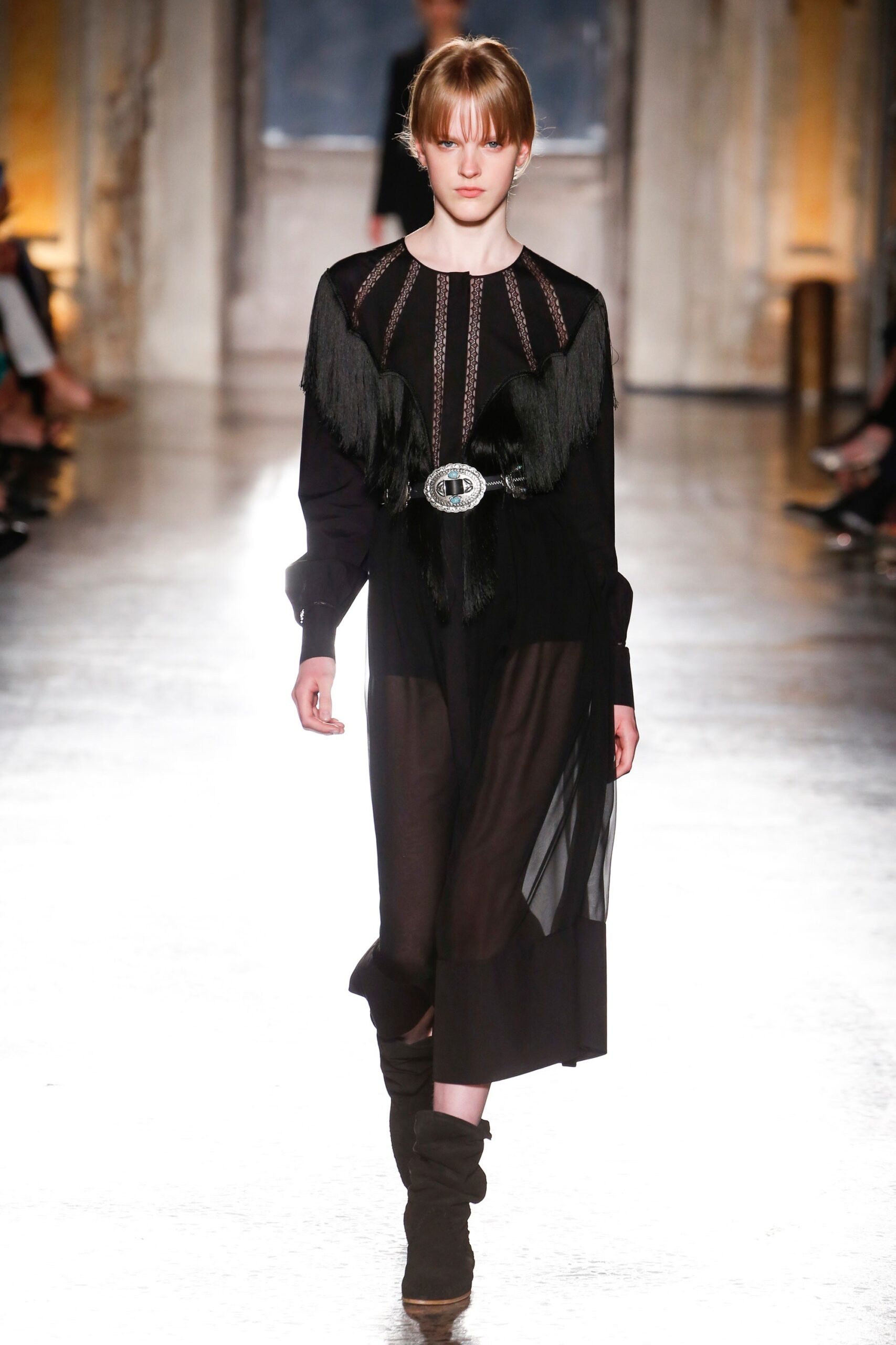 black silk midi dress