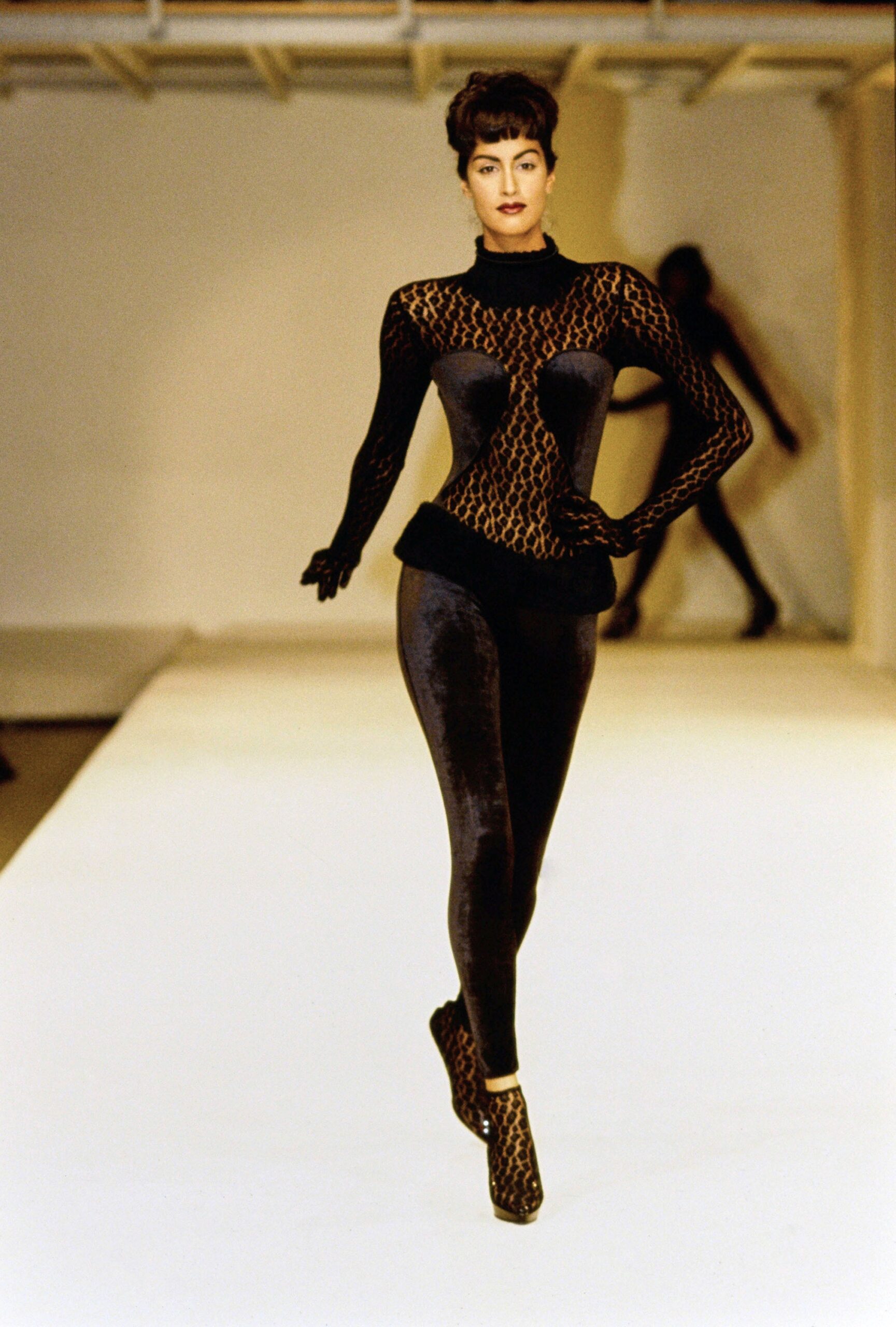 fitted black velvet top and leggings