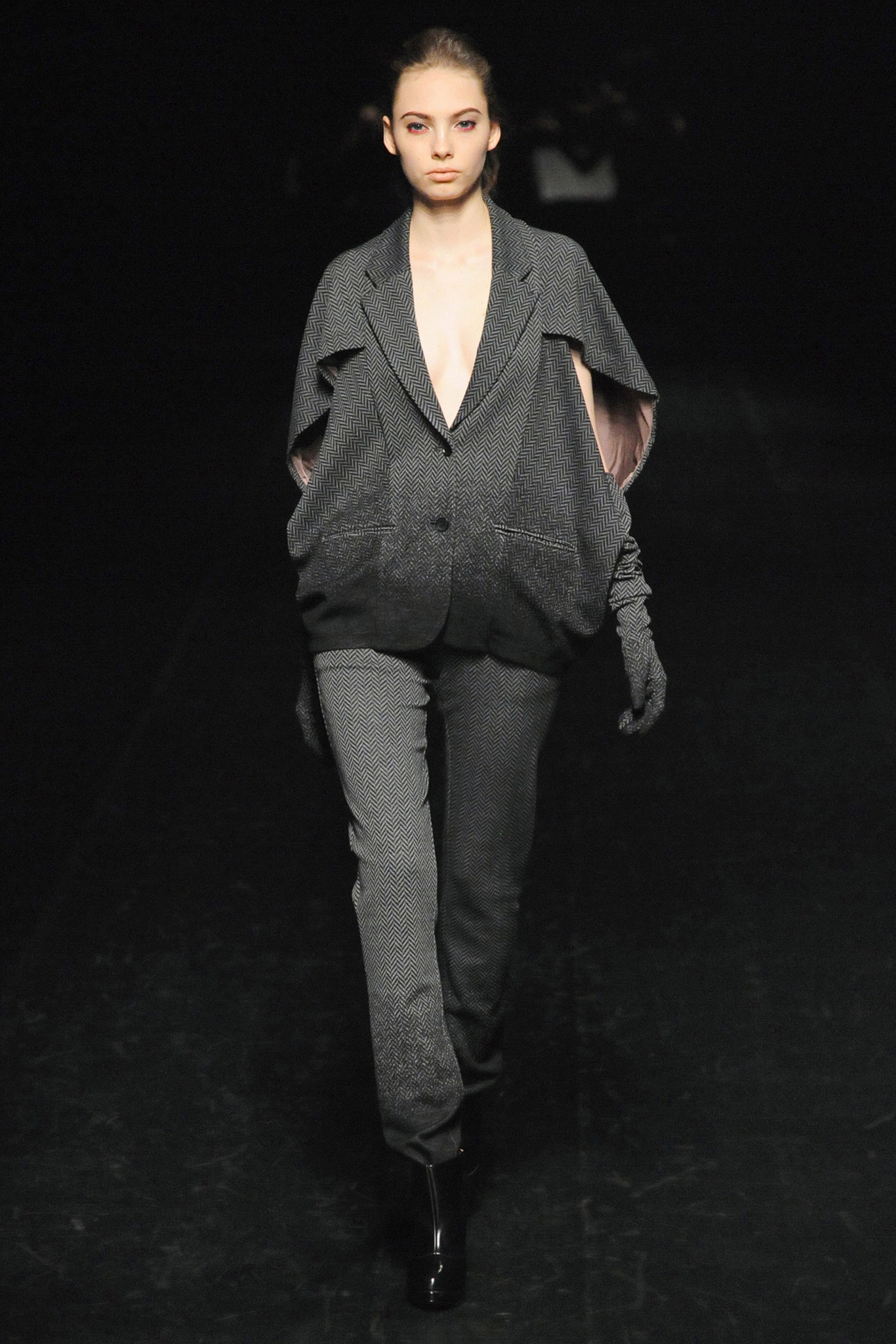 black and gray relaxed suit