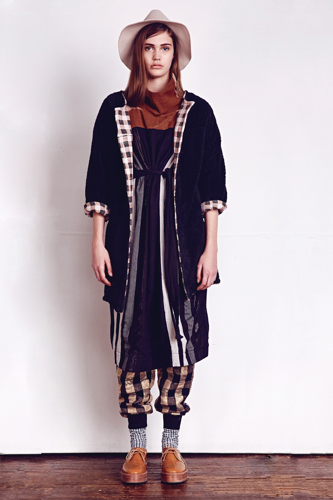 black wool coat with dress