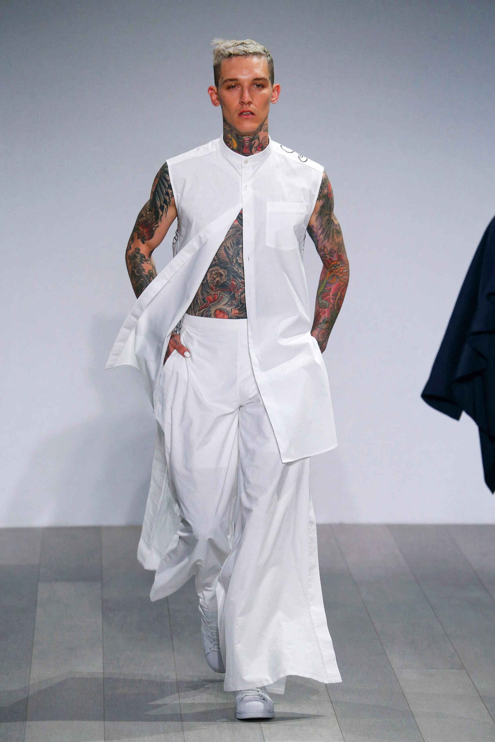 white relaxed shirt and pants