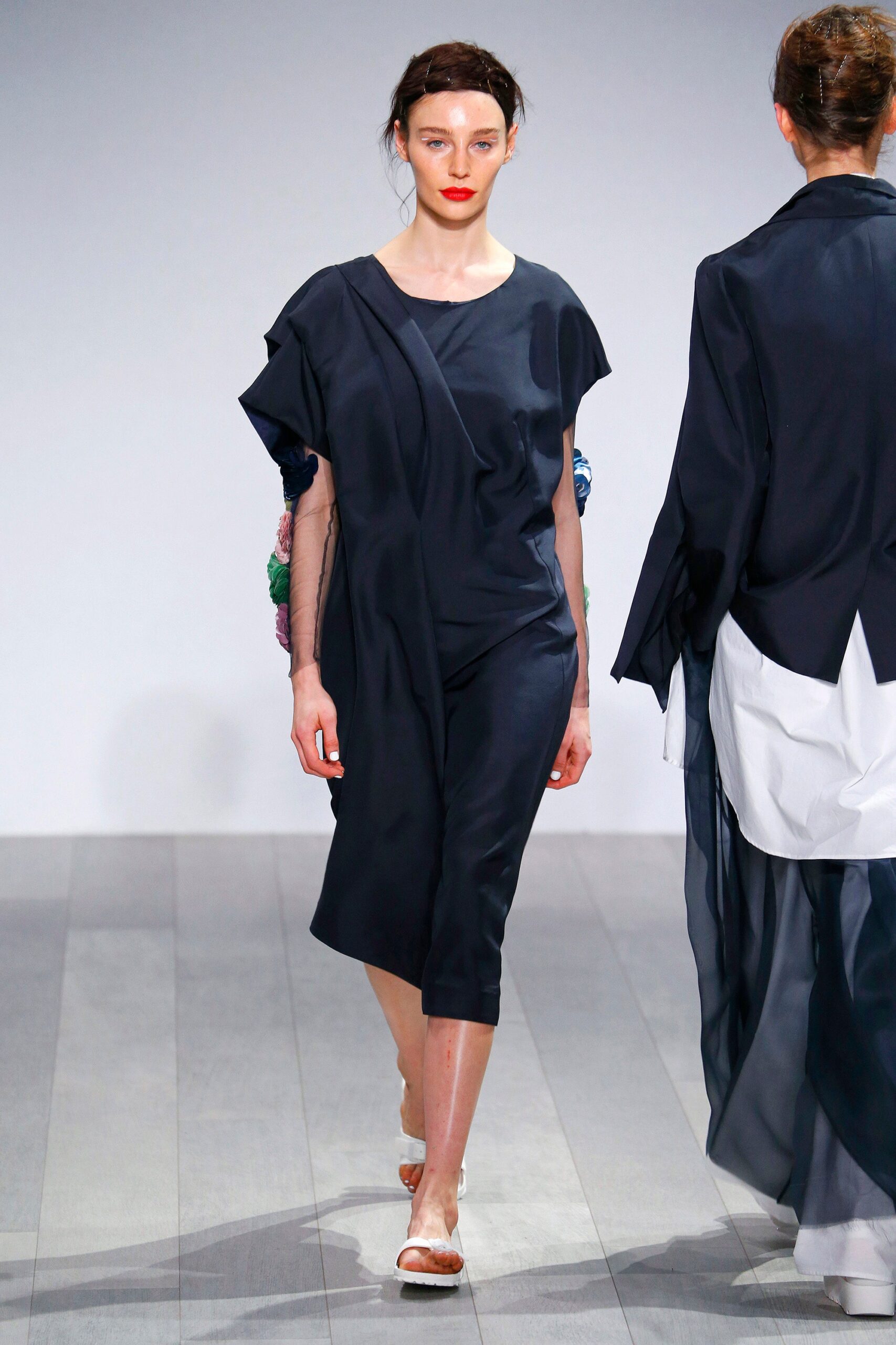 black silk relaxed dress