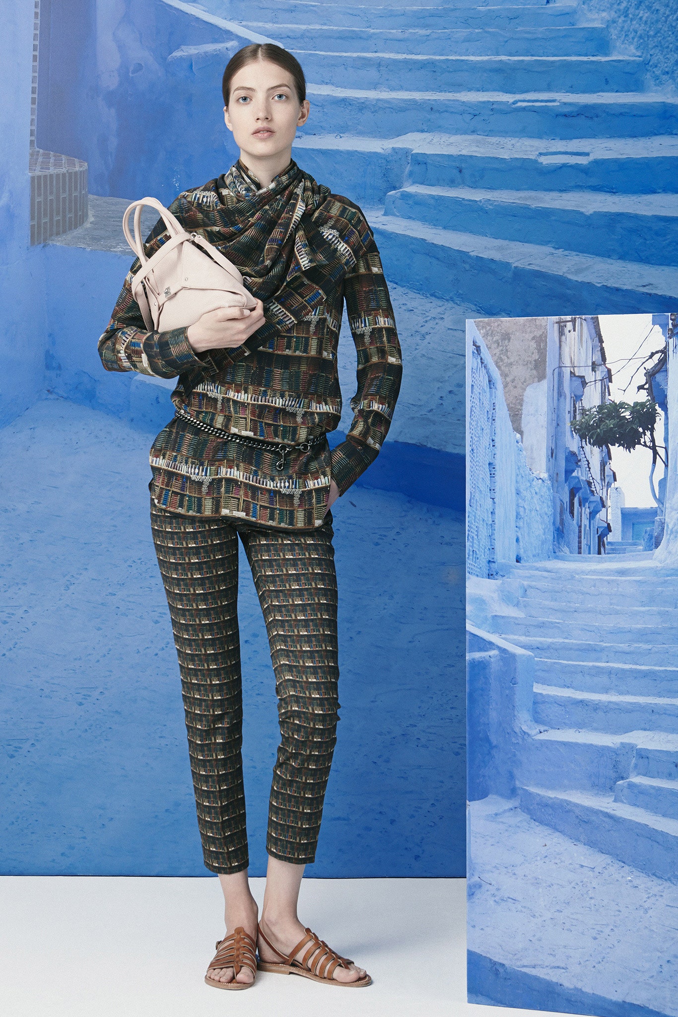 multi-colored fitted top and pants