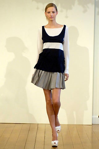 black and white pleated dress