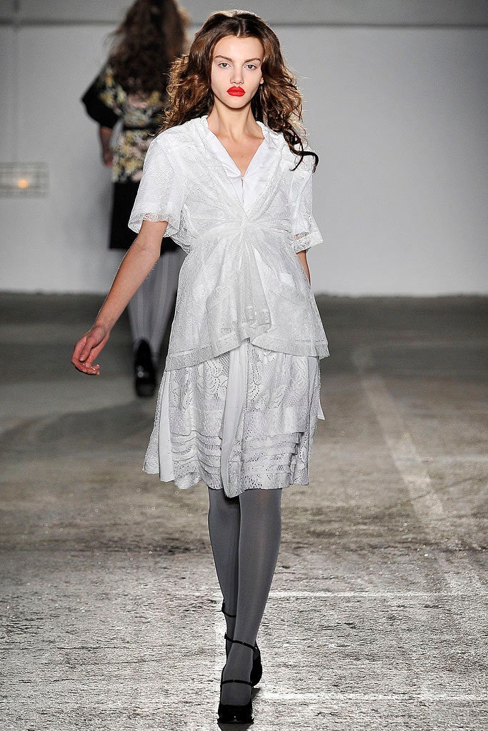 white lace midi dress with gray leggings