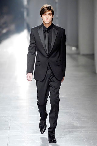 black tailored suit