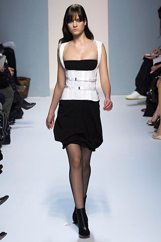 black and white fitted mini dress