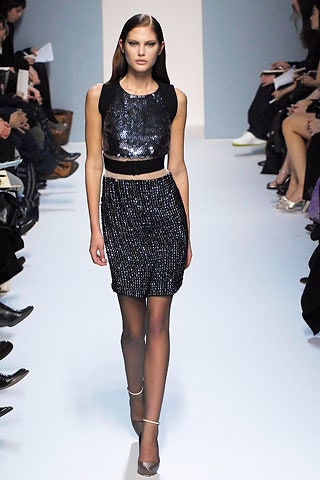 black sequin sleeveless high-neck fitted embellished shiny top