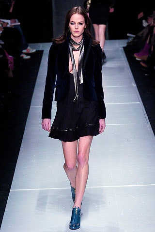 black silk mini dress and velvet jacket