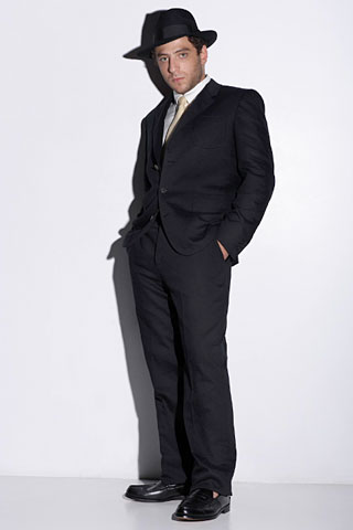 black wool long-sleeve collared tailored buttoned suit