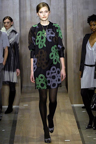 black green purple printed dress