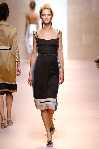 fitted black silk midi dress