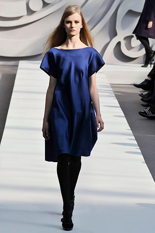 blue silk relaxed dress