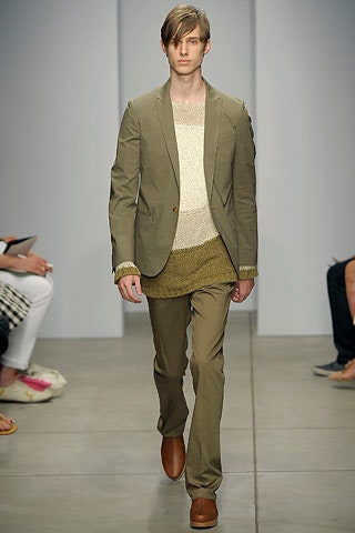 beige tailored blazer with layered sweater