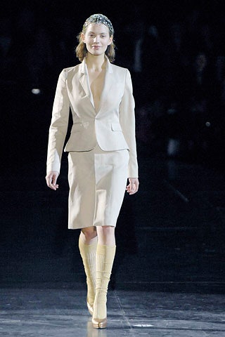 beige leather zippered shoes