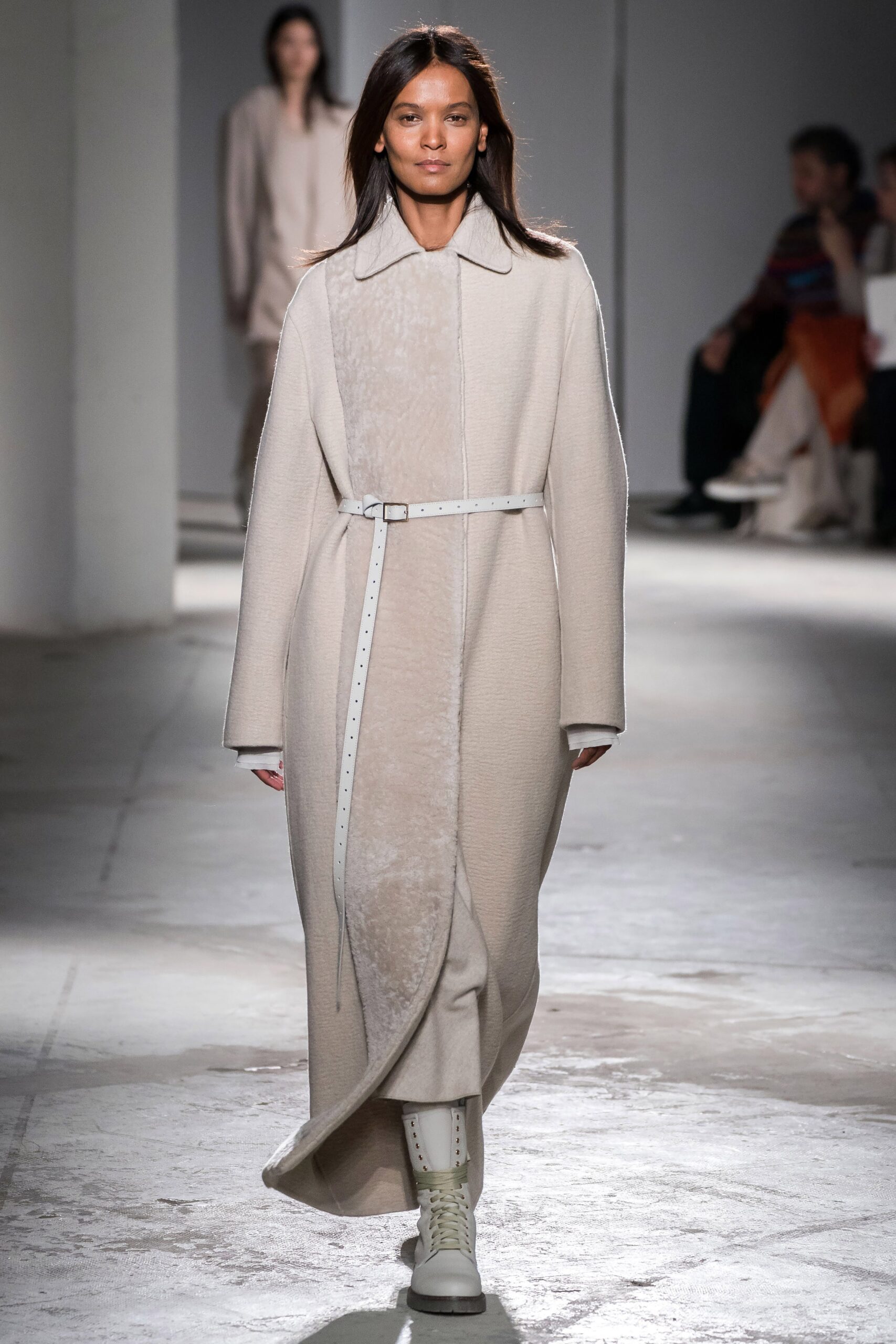 beige wool relaxed coat