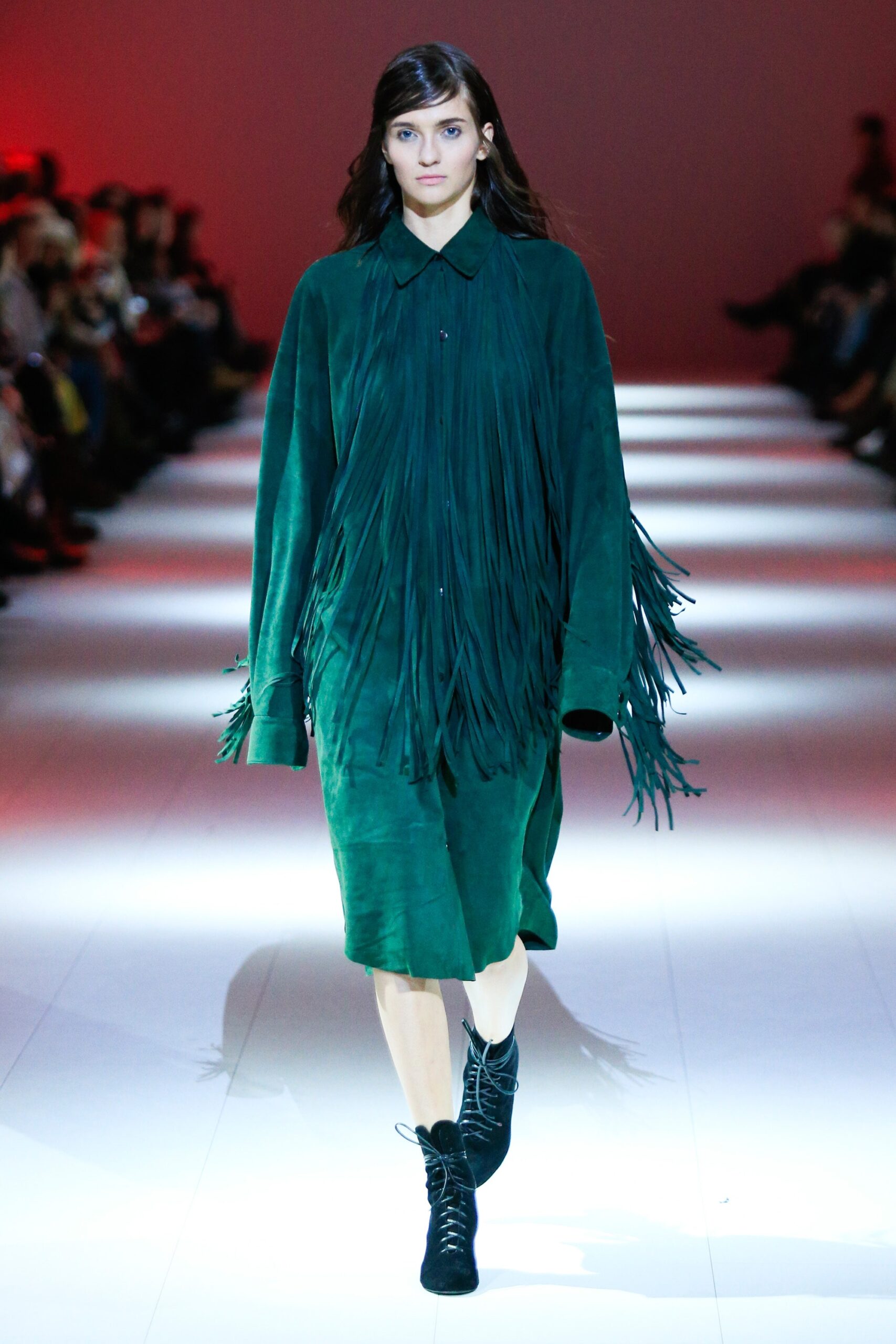 green suede relaxed dress