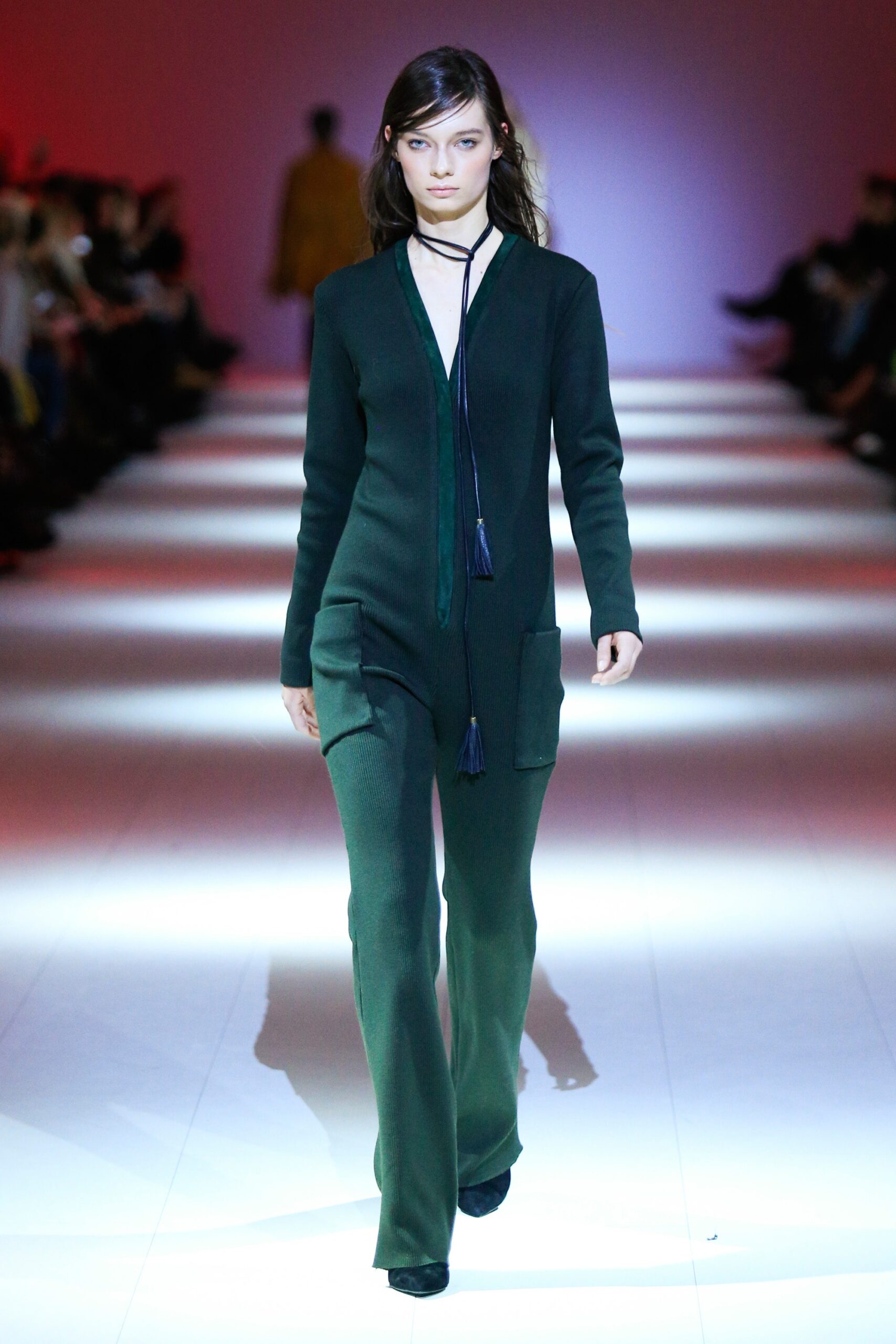 fitted green cotton jumpsuit