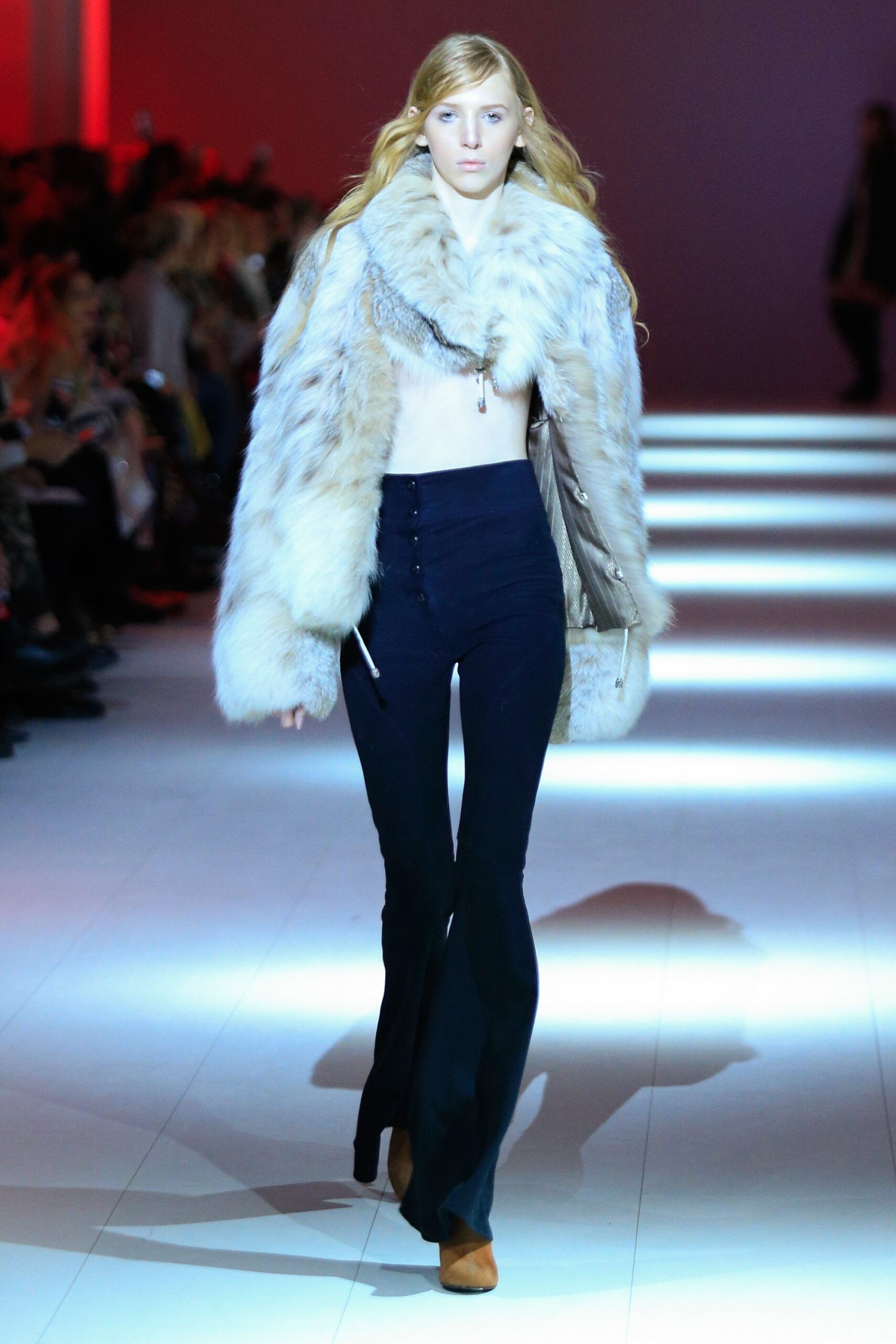 black cotton fitted high-waisted flared pants
