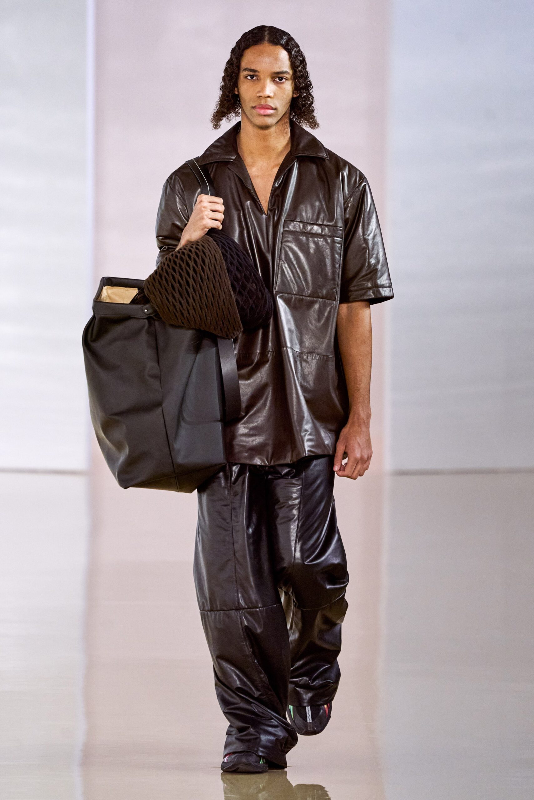 black textured bag