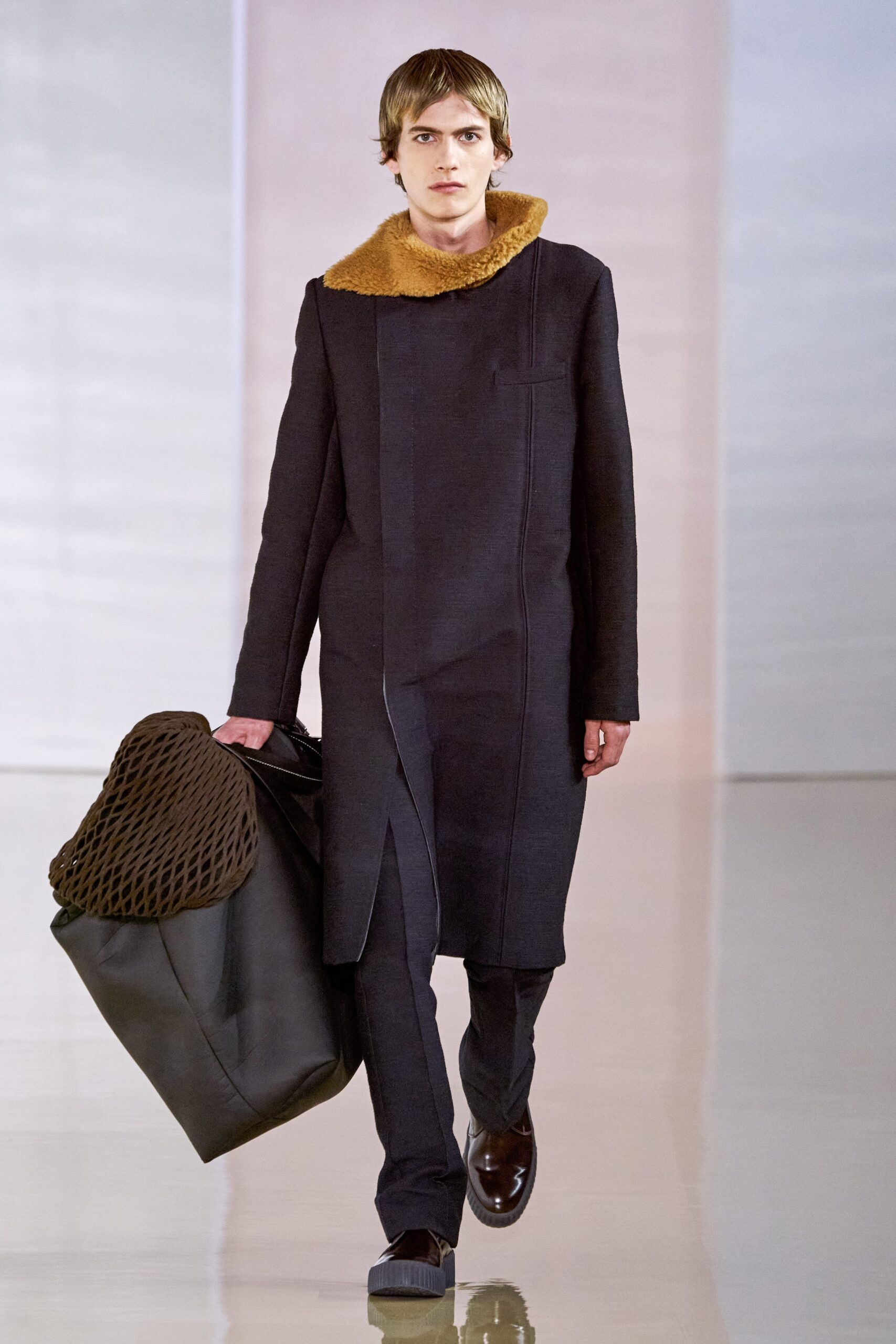 black leather textured bag