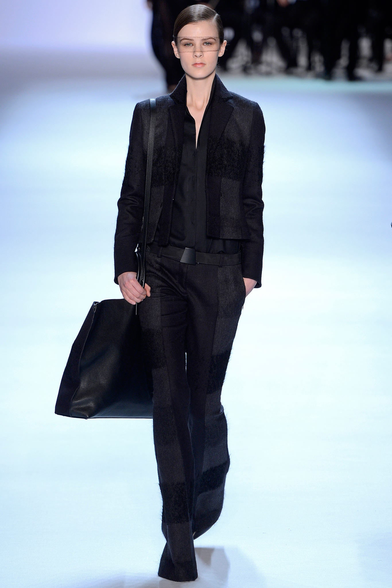 black leather bag