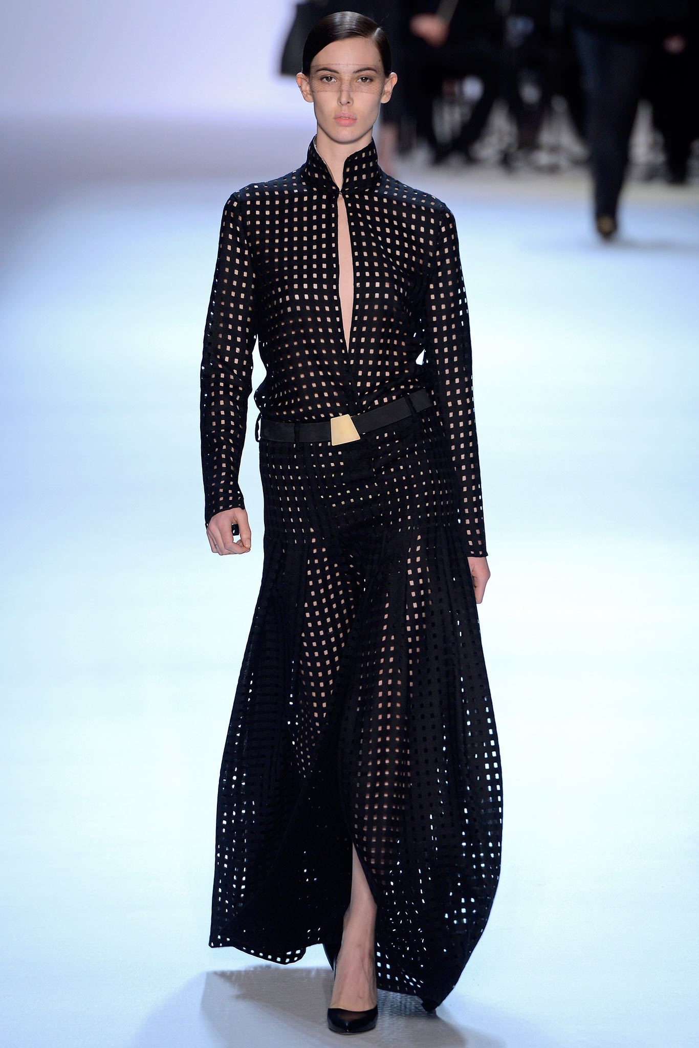 black sheer maxi dress