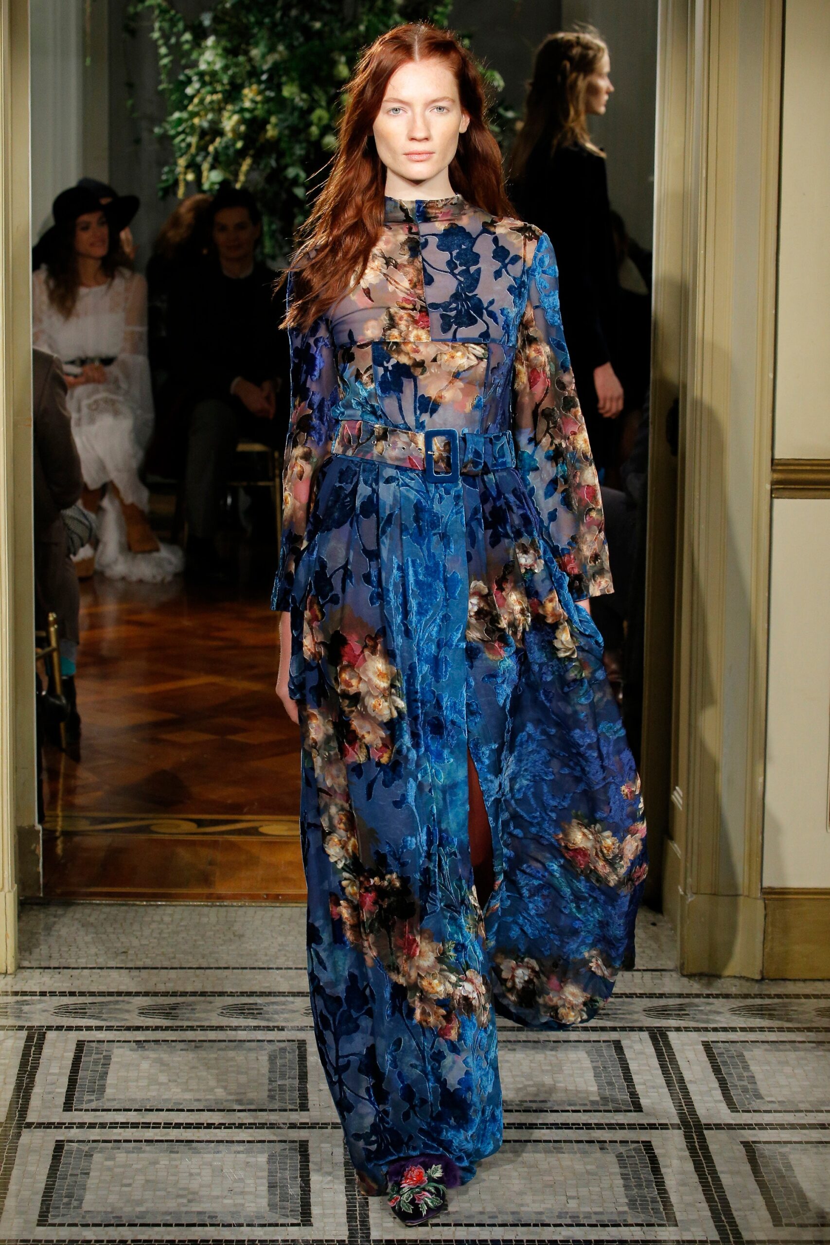 blue floral maxi dress