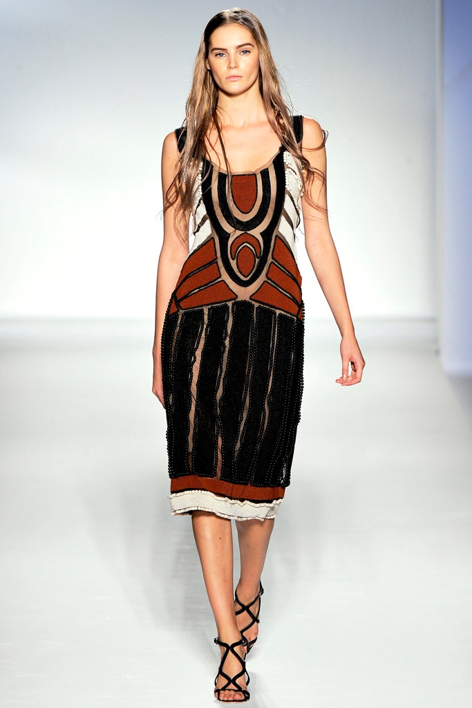 fitted embroidered midi dress