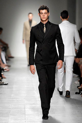 black tailored suit