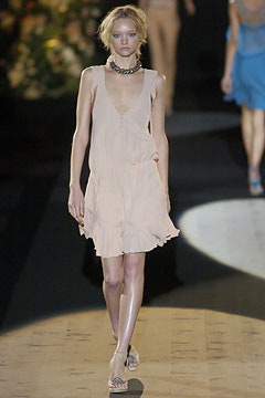 beige silk sleeveless dress