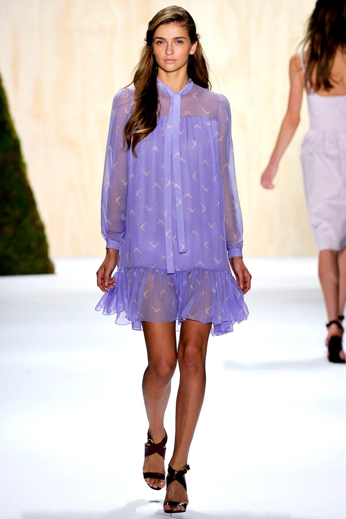 purple chiffon relaxed mini dress