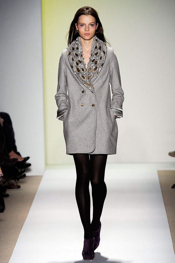 fitted gray wool coat