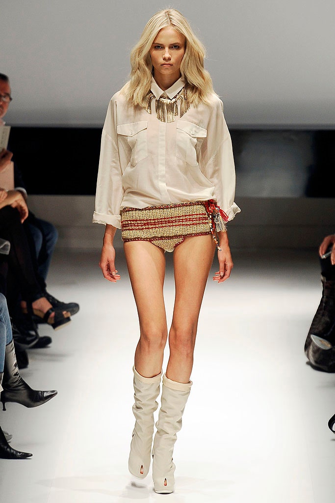 white silk shirt with mini skirt